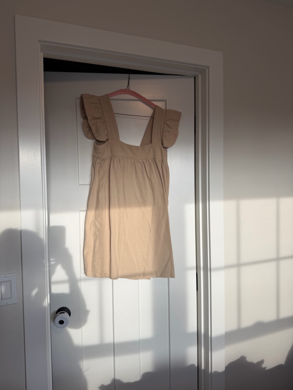Tuckernuck Beige Ruffled Strap Mini Dress